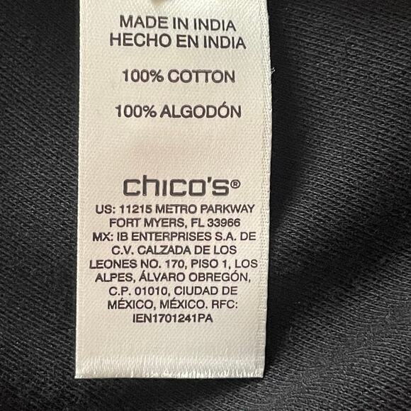 Chico's Black Boatneck High Low Long Sleeve Knit Top Sz XL/16 Closet Staple Fall - Picture 6 of 7